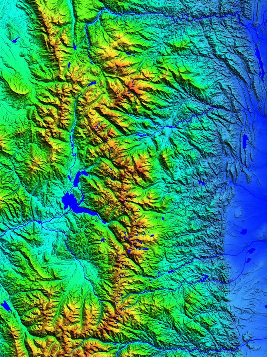 Front Range Colorado Topography Wall Art