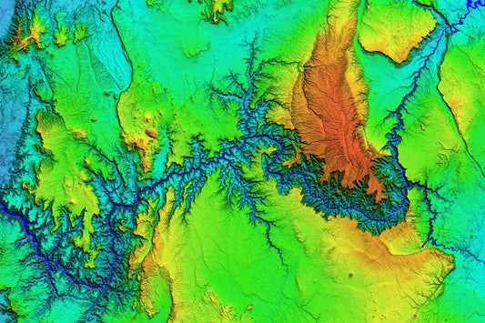 Grand Canyon Topography Wall Art