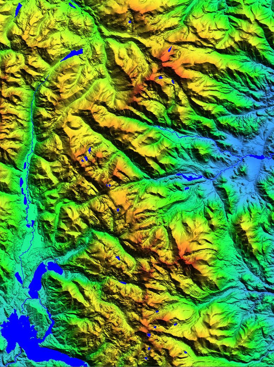 Rocky Mountain National Park Topography Wall Art