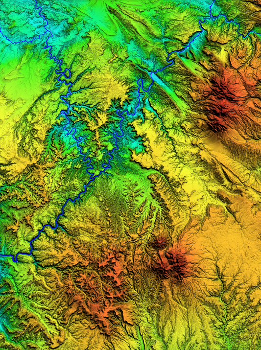 Moab/Canyonlands Utah Topography Wall Art